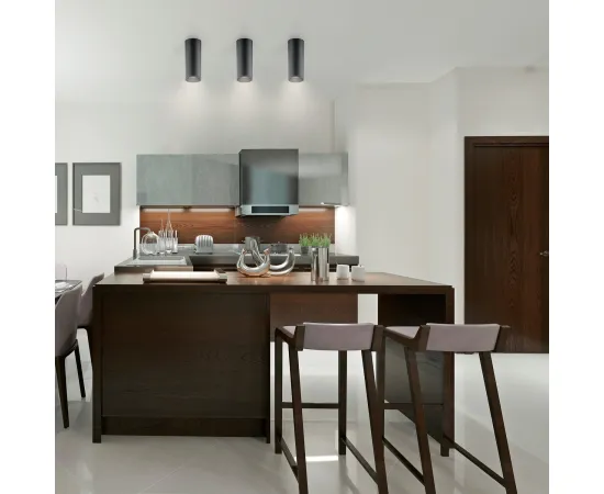 Фото Светильник Gauss Overhead накл цил 12W 900lm 3000K 170-240V IP20 79*200мм черный LED 1/10 Артикул: HD029