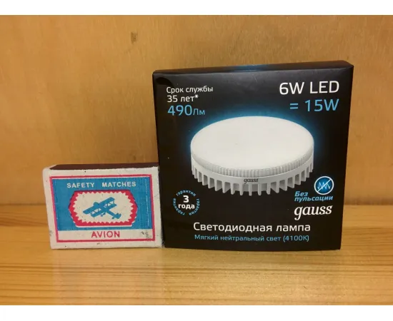 Gauss LED GX53 6W 4100K