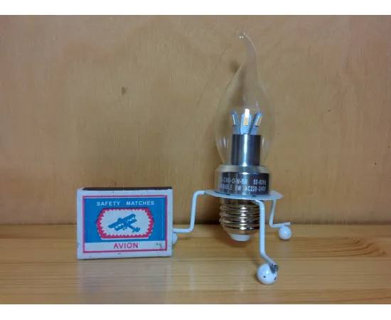 Gauss LED Candle Tailed Crystal clear 5W E27 4100K диммируемая лампа