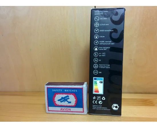 Gauss LED Candle Crystal clear 3W E27 4100K арт. HA103202203 Характеристики