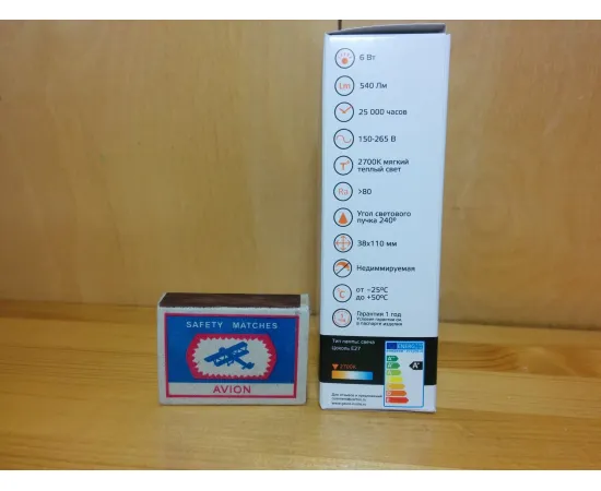 Gauss LED Elementary Candle 6W E27 2700K арт. LD33216 Характеристики