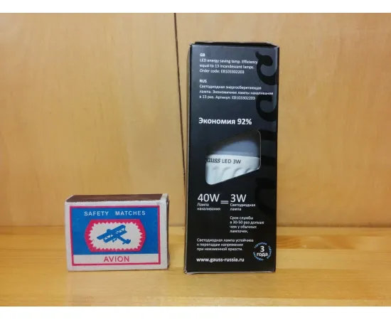 Gauss LED Ceramic Candle 3W E27 4100K характеристики