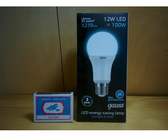 Gauss LED A60 12W E27 4100K 1/10/40, изображение 4