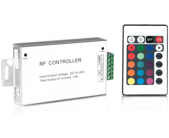 Контроллер для светодиодной ленты Gauss светодиодной ленты RGB 144W 12А  пульт упр. цв.  24 кнопки арт. PC201111025