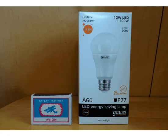 Gauss LED Elementary A60 12W E27 2700K 1/10/40, изображение 8 Gauss LED Elementary A60 12W E27 2700K 1/10/40, изображение 8