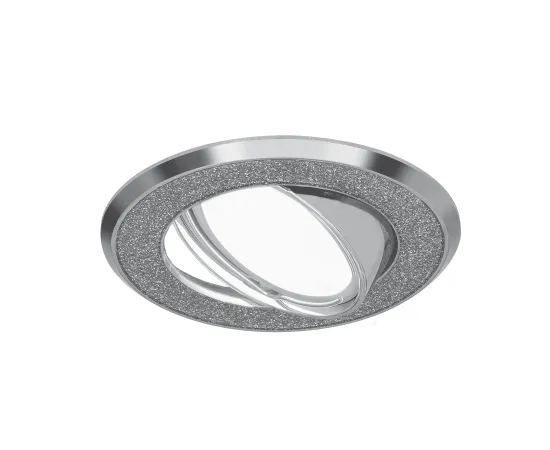 Точечный светильник Gauss Metal CA014 Круг. Серебр.Глазурь/Хром, Gu5.3 1/100