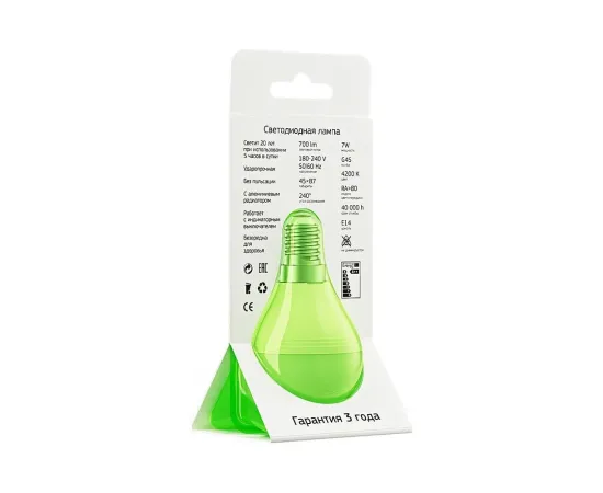 Характеристики Geniled Е14 G45 7W 2700K матовая арт. 01222