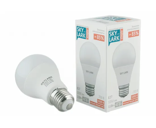 A002 Светодиодная лампа Skylark Simple E27 11W A60 3000K (