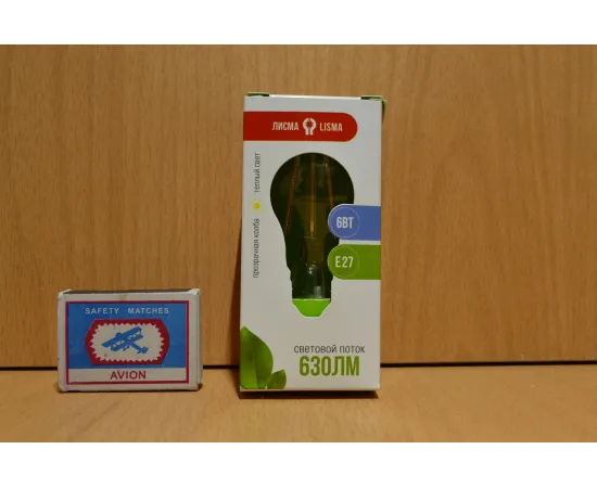 Светодиодная лампа Лисма СДФ-6 (А50) арт. Лисма_017498 Упаковка