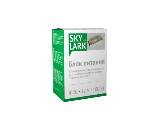 Блок питания SKY LARK 100Вт, IP 20, 170-265B AC, 12B DC
