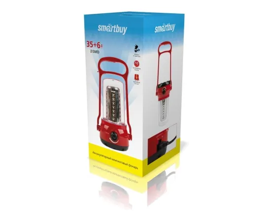 Упаковка Аккумуляторный кемпинговый фонарь Smartbuy 35+6 SMD, красный (SBF-36-R)/30 арт. SBF-36-R
