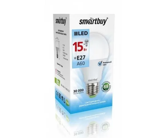 Smartbuy A60-15W/4000/E27 арт. SBL-A60-15-40K-E27-A Упаковка