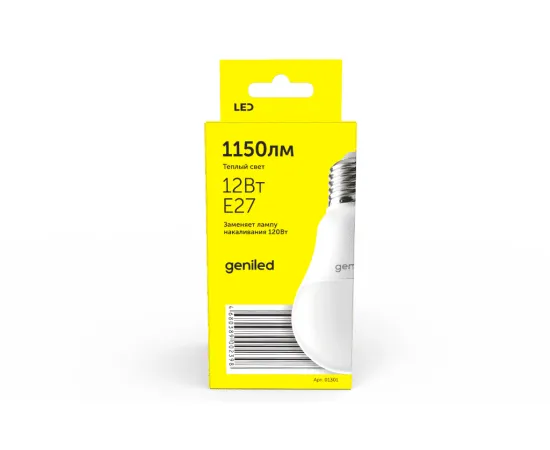 Geniled E27 А60 12Вт 2700К арт. 01301