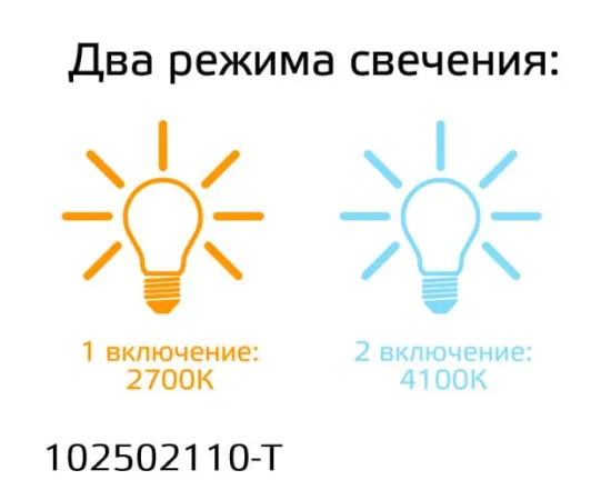 Фото Лампа Gauss A60 10W 930lm 2700K/4100K E27 изм.цвет.темп. LED 1/10/50 Артикул: 102502110-T Фото Лампа Gauss A60 10W 930lm 2700K/4100K E27 изм.цвет.темп. LED 1/10/50 Артикул: 102502110-T