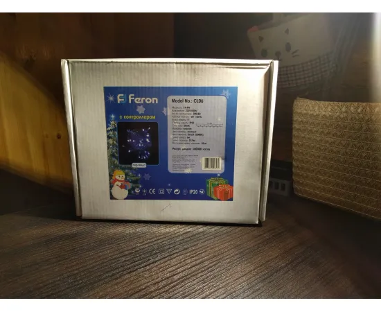 Гирлянда Feron CL06 5000K линейная (14.4w с контроллером, 20м+5м зелёный шнур, 220v) арт. 26733