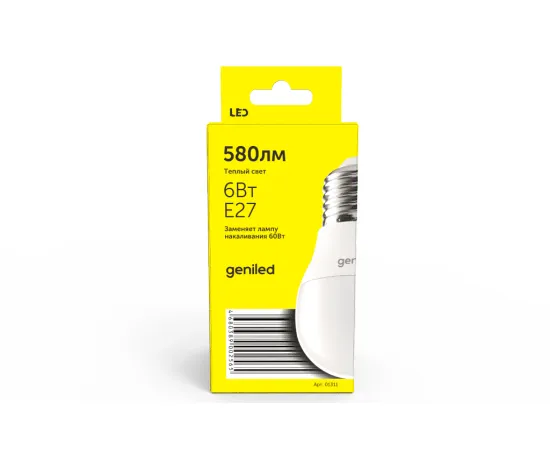 Geniled Е27 G45 6W 2700K матовая арт. 01311