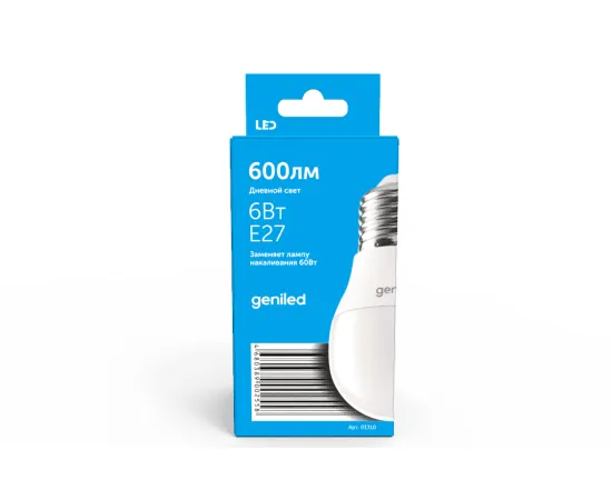 Geniled Е27 G45 6W 4200K матовая арт. 01310 Geniled Е27 G45 6W 4200K матовая арт. 01310
