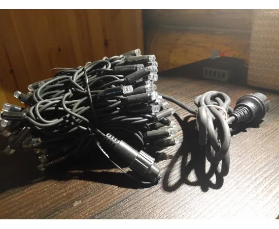 Гирлянда Feron CL33 4000K линейная (7.5w, 10м+1.6м чёрный шнур, 220v) арт. 26751