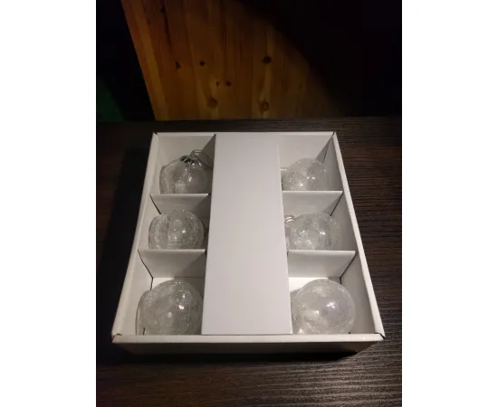 Гирлянда Feron CL111 тёплые шары стеклянные прозрачные (0.36w, 0.7м+0.5м, 4.5v батарейки 3*AA) арт. 26904