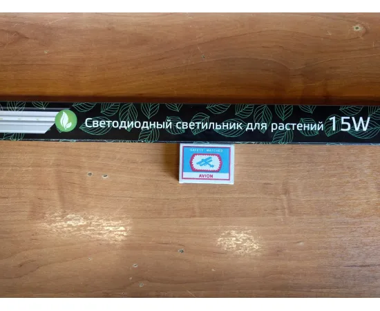 Фито светильник GAUSS Fito LED TL линейный прозрачный 15W 3000K 1172мм (Full spectrum) 1/25 для растений арт. 130411915