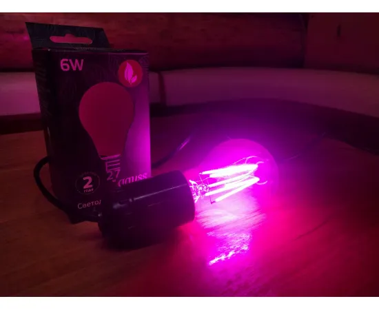 В работе Gauss LED Fito Filament A60 6W E27 1/50 арт. 102802906