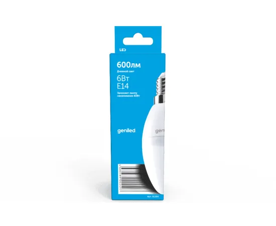 Geniled Е14 С37 6W 4200K матовая арт. 01304 Geniled Е14 С37 6W 4200K матовая арт. 01304